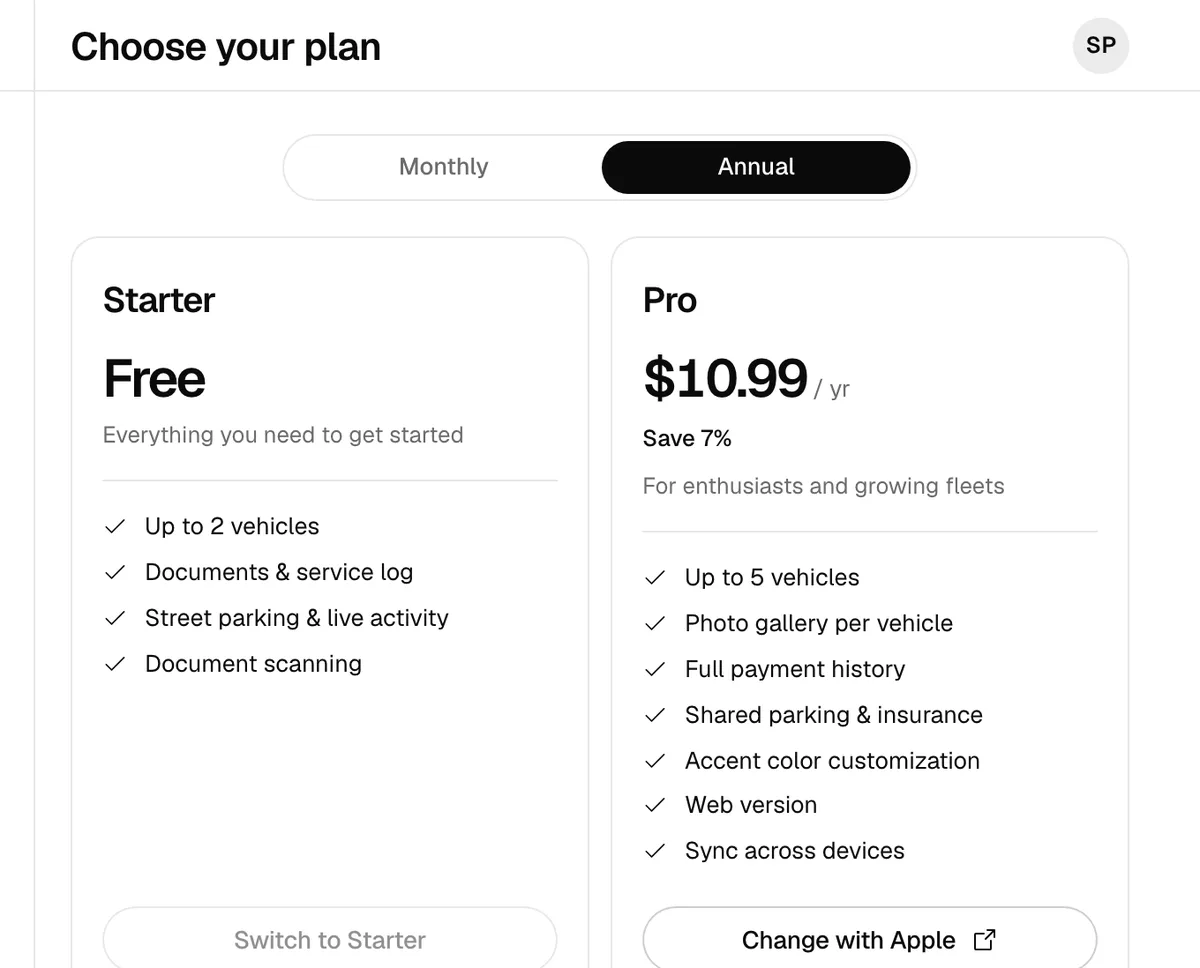 Choose your plan on the web, on a computer