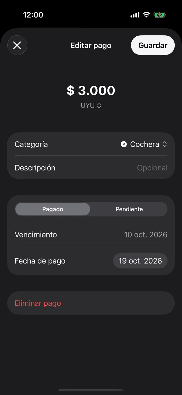 Un pago del Archivo abierto para editarlo