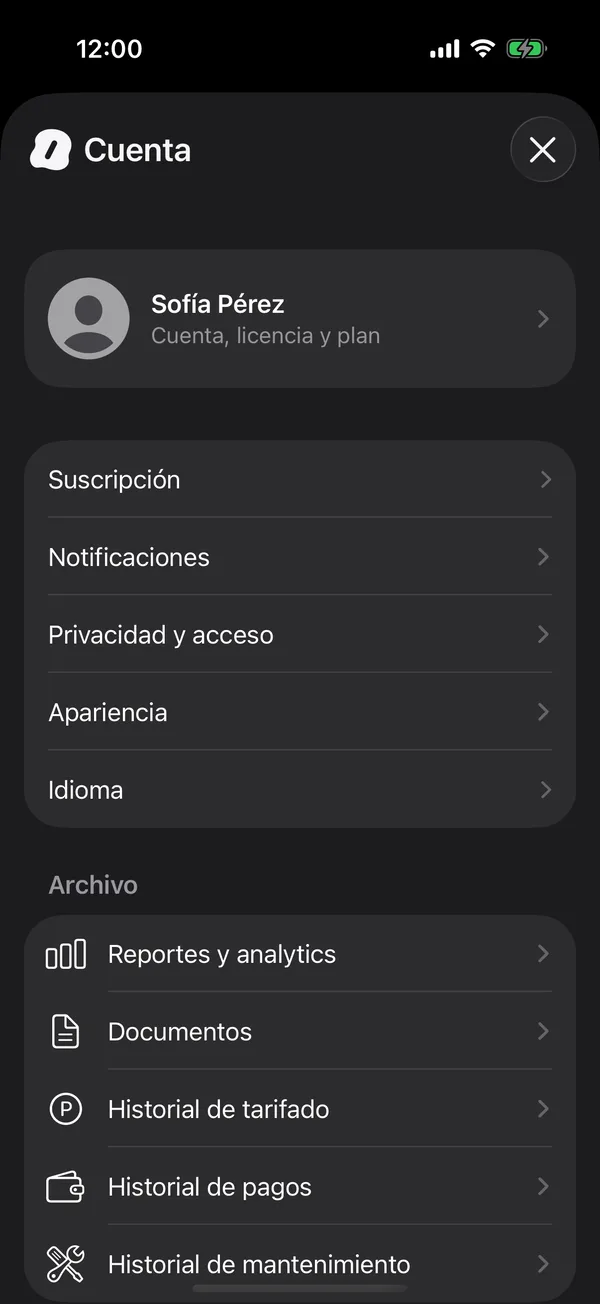 The account with Subscription, Notifications, Privacy & Access, Look & feel and Language