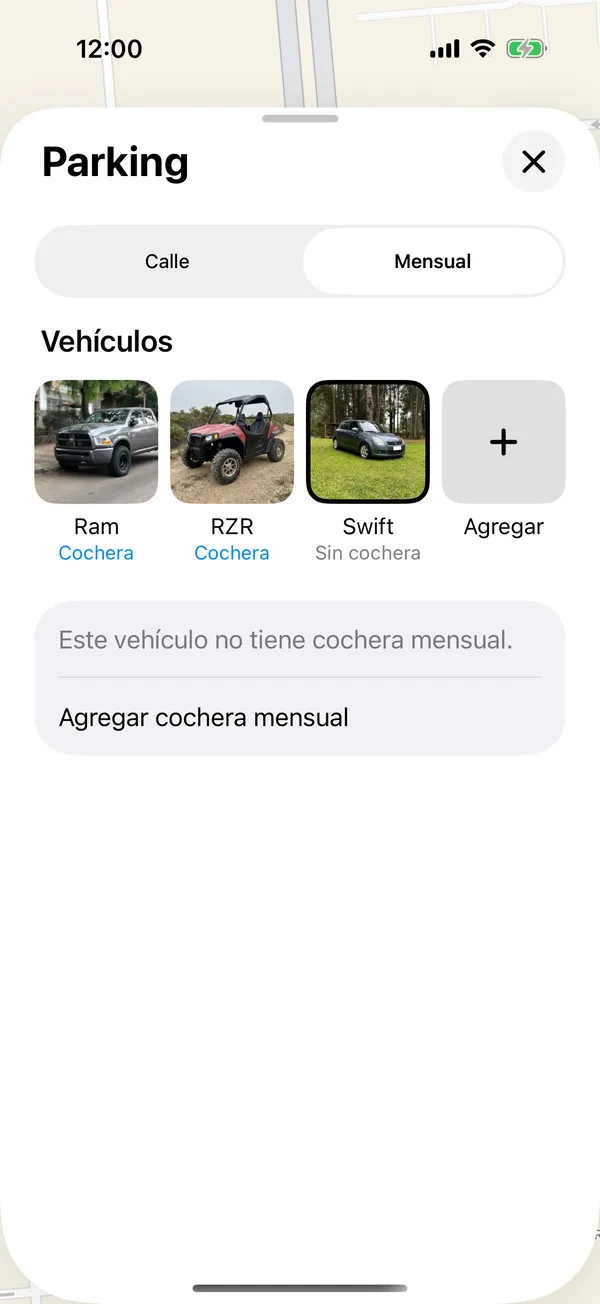 Un vehículo marcado sin cochera mensual