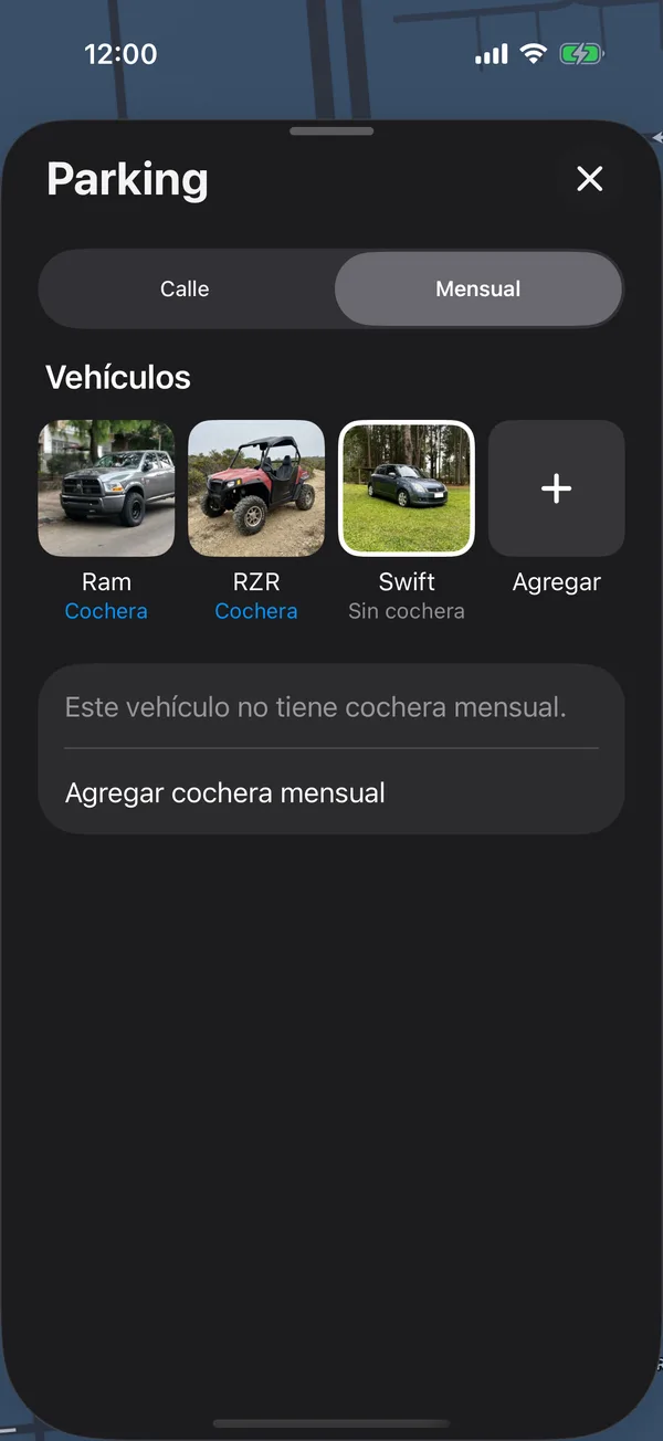 Un vehículo marcado sin cochera mensual