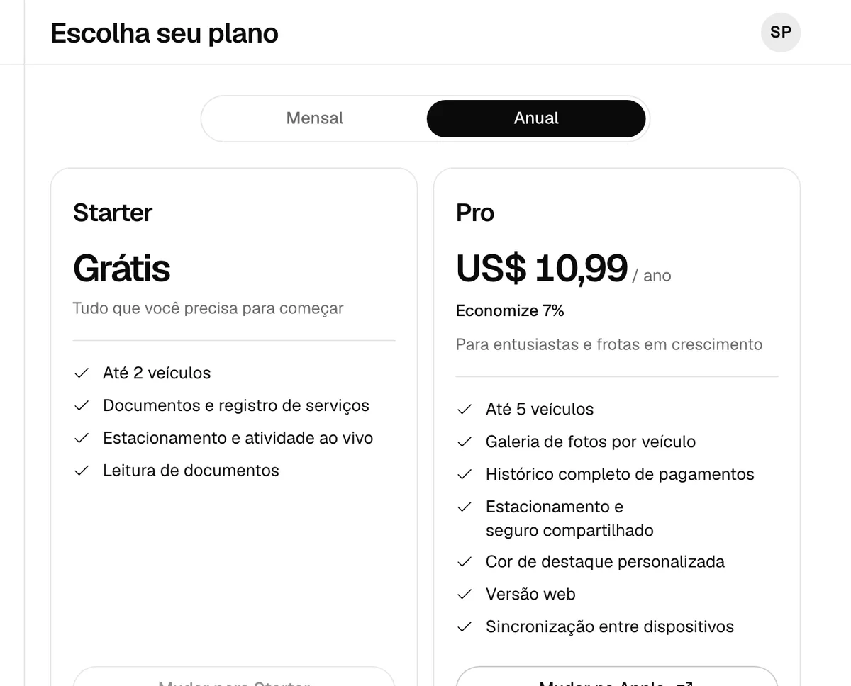 Escolha seu plano na web, no computador