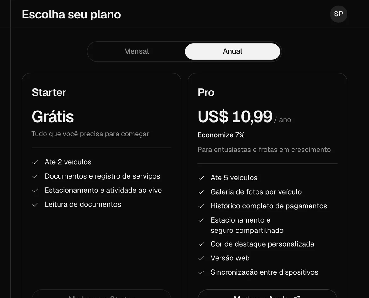Escolha seu plano na web, no computador