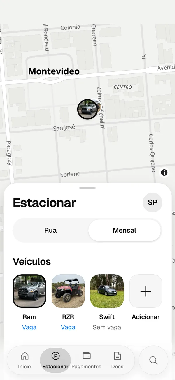Mensal na web, com as vagas no mapa