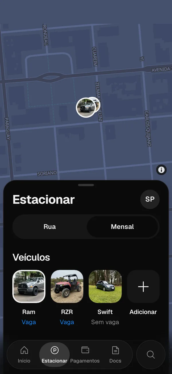 Mensal na web, com as vagas no mapa