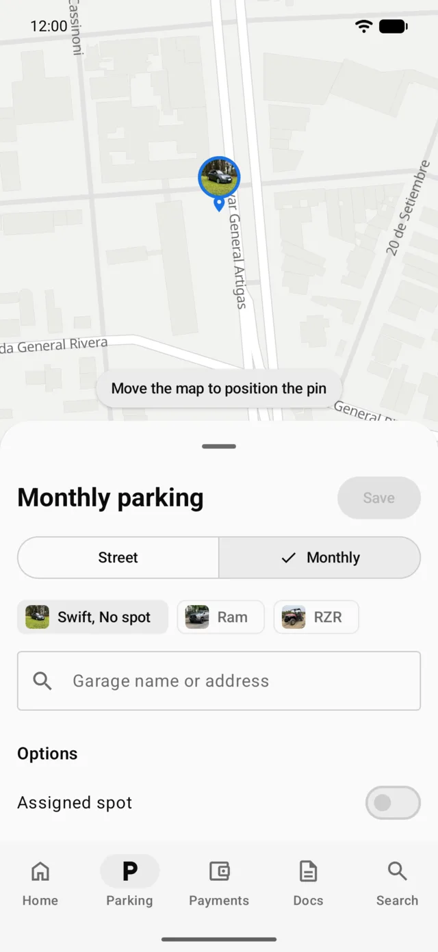 A vehicle’s monthly spot on the map