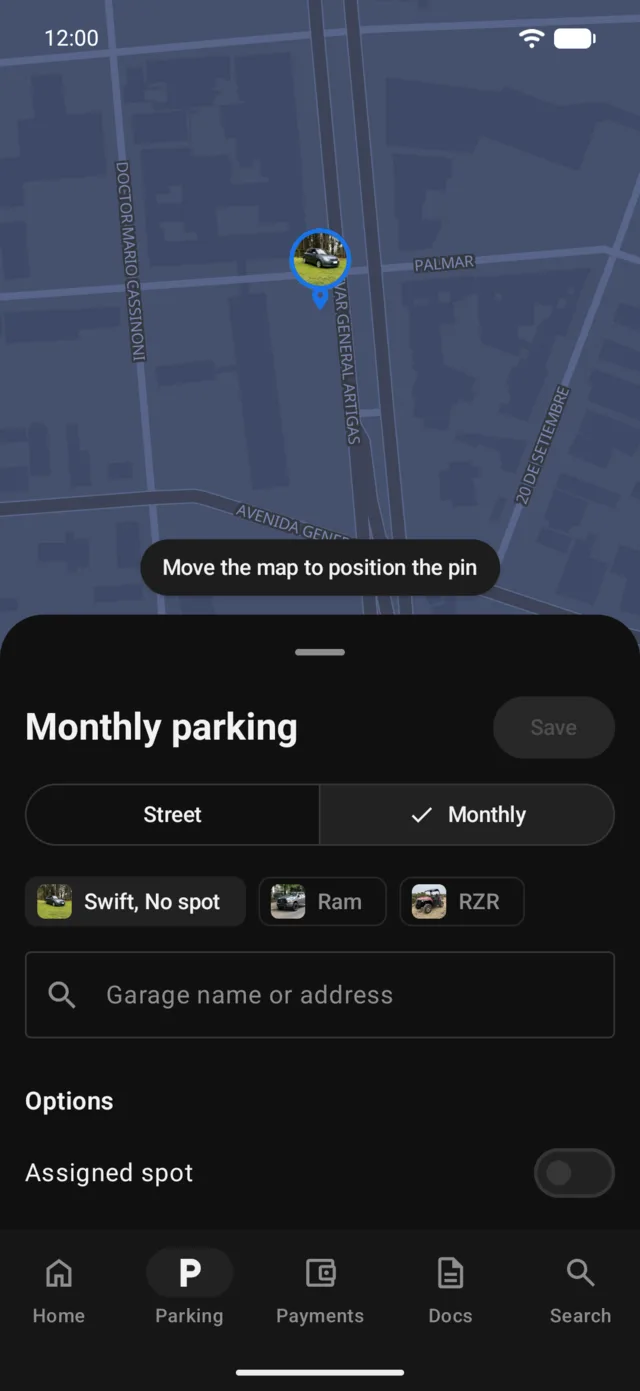 A vehicle’s monthly spot on the map