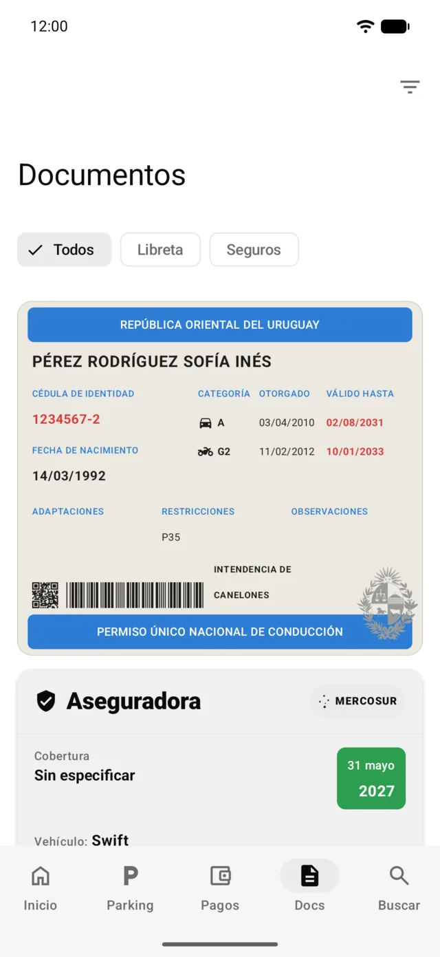 Los documentos de un vehículo en GarageApp
