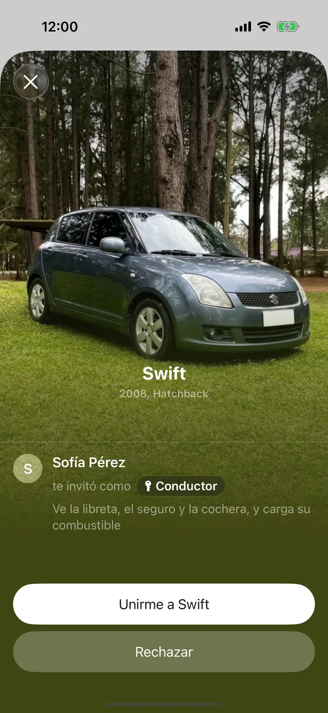 Una invitación para ver un vehículo