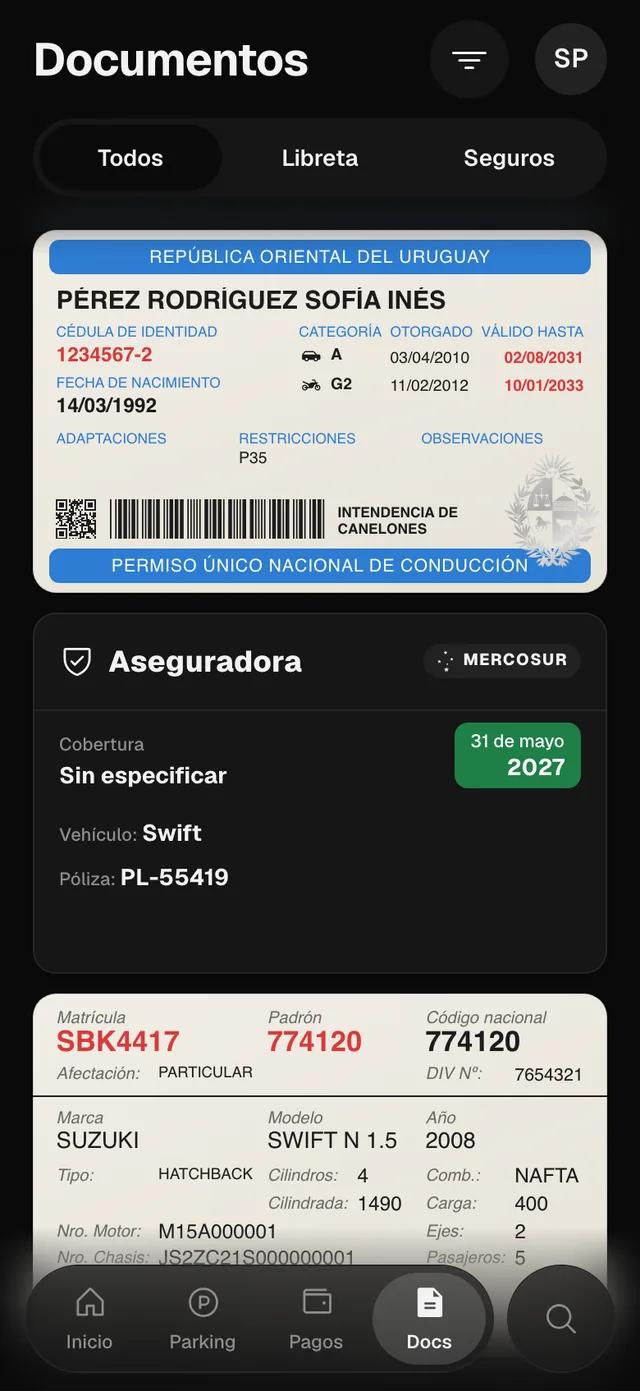La pestaña Documentos en la web
