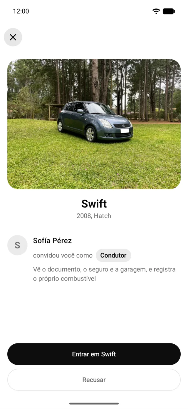 Um convite para um veículo