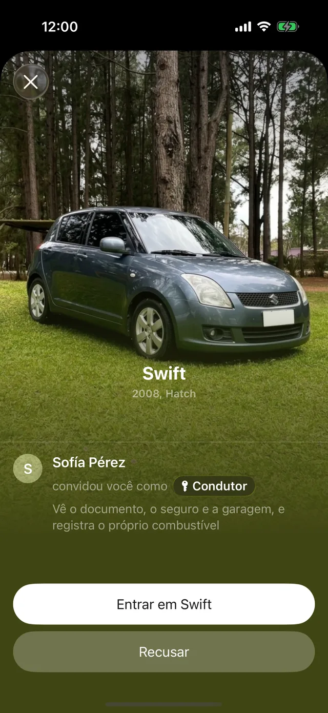 Um convite para um veículo